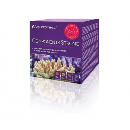 AQUAFOREST Component Strong 4x75 ml – Spurenelemente für Korallen