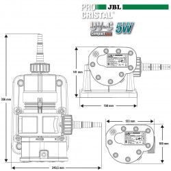 JBL ProCristal UV-C Compact Plus 5W – Sterilisator für Aquarien von 100 bis 300 l