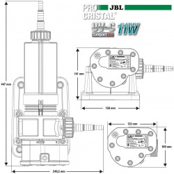 JBL ProCristal UV-C Compact Plus 11W – Sterilisator für Aquarien von 200 bis 800 l