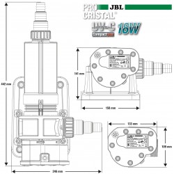 JBL ProCristal UV-C Compact Plus 18W – Sterilisator für Aquarien von 800 bis 1500 l