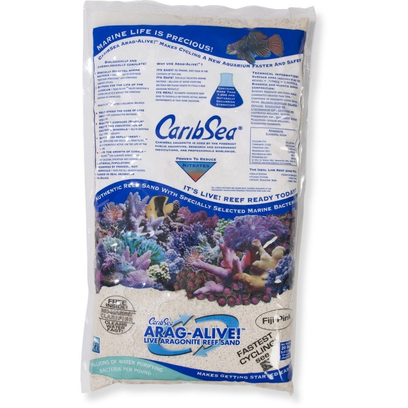 CARIBSEA Aragalive Fiji Pink 9 kg- Live Sand für Aquarien