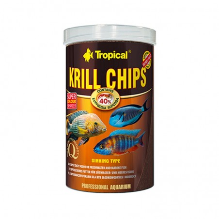 TROPICAL KRILL CHIPS 250ML - Nourriture pour poissons exigeants